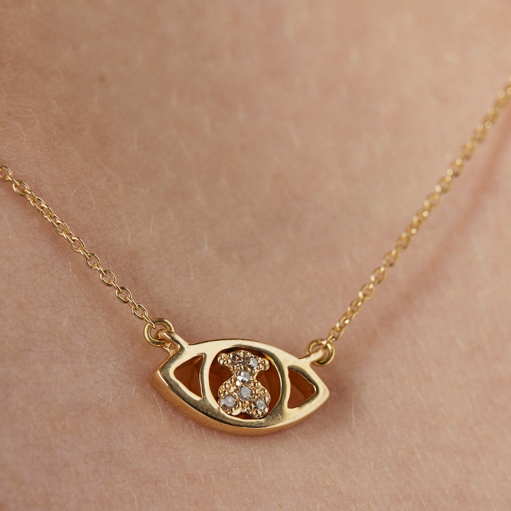 Collar ojo de oro y diamantes TOUS Good Vibes