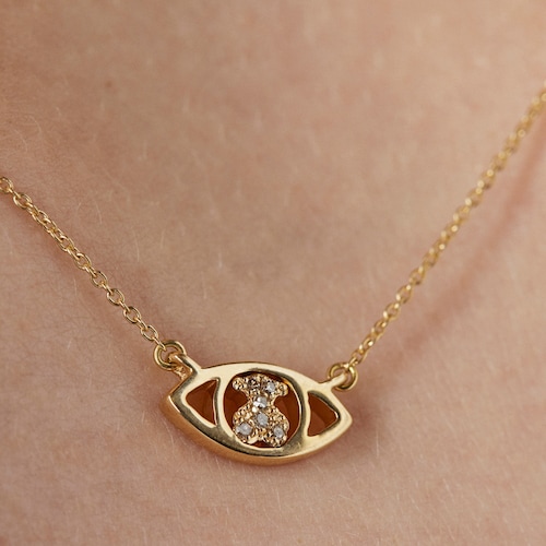 Collier TOUS Good Vibes &oelig;il en Or et Diamants