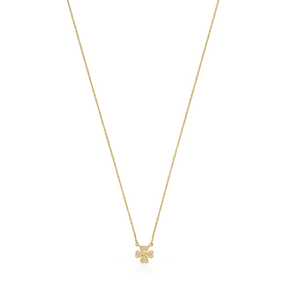 Collar trébol de oro y diamantes TOUS Good Vibes