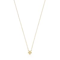 Gold TOUS Good Vibes clover Necklace with Diamonds