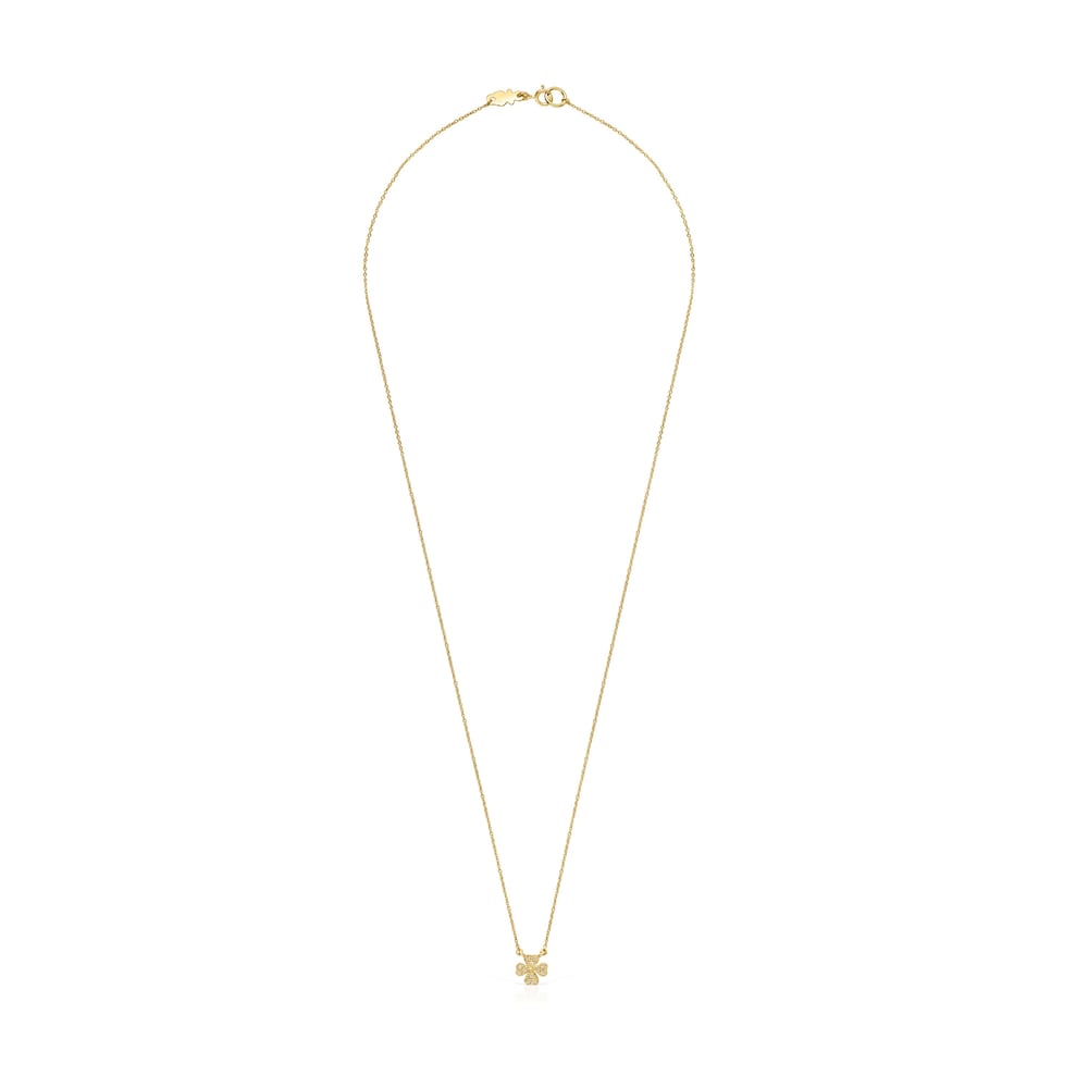 Collar trébol de oro y diamantes TOUS Good Vibes