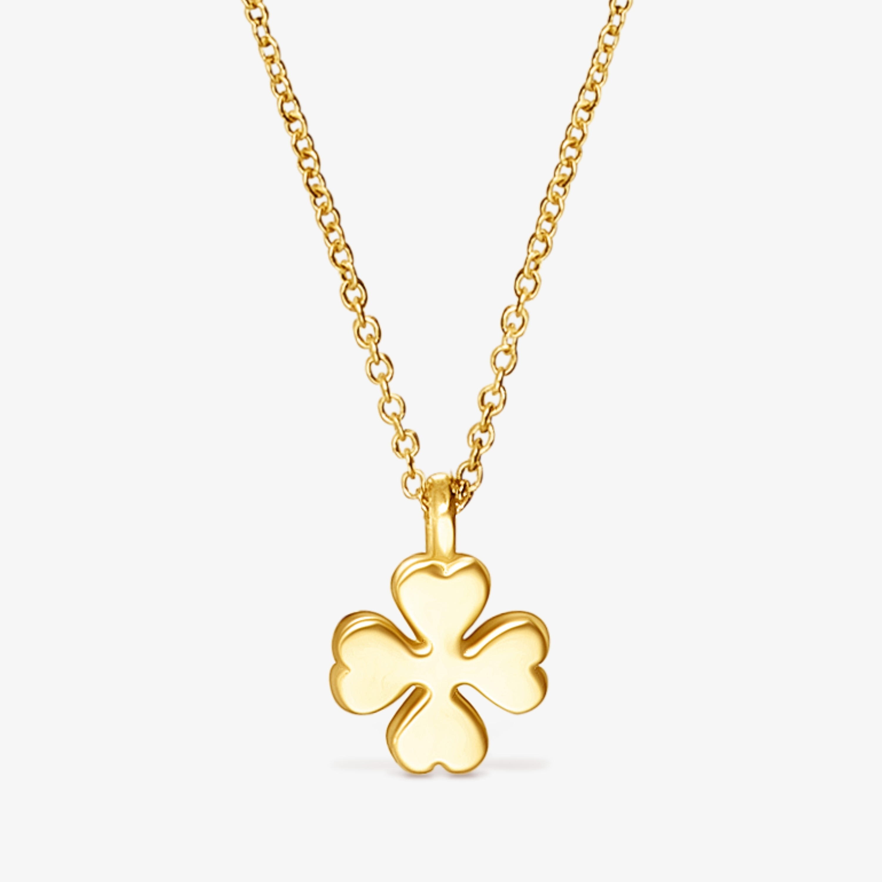 18K solid gold TOUS Good Vibes clover Necklace