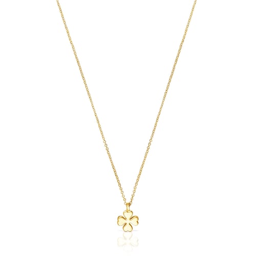 Gold TOUS Good Vibes clover Necklace
