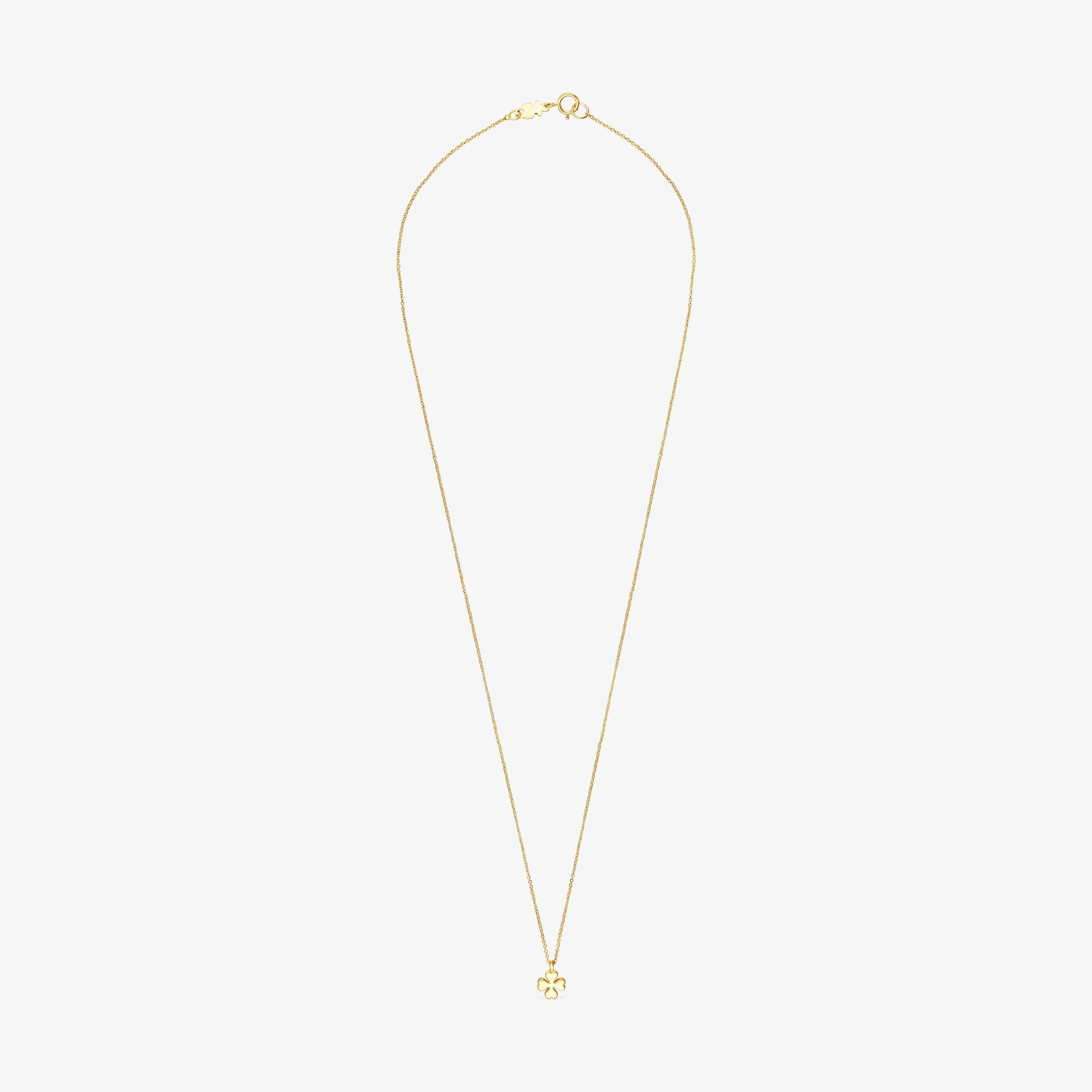 18K solid gold TOUS Good Vibes clover Necklace