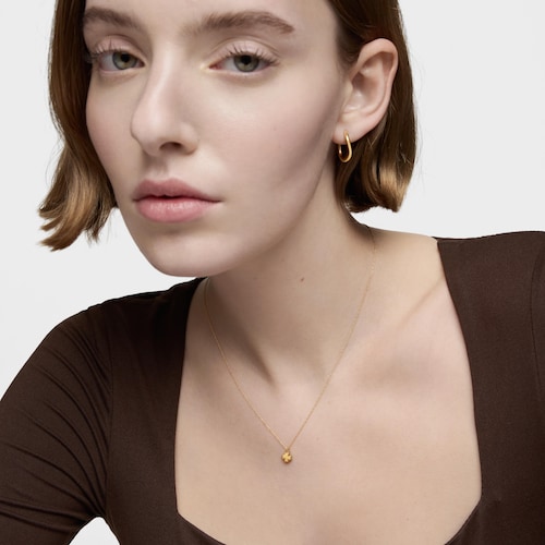 Gold TOUS Good Vibes clover Necklace