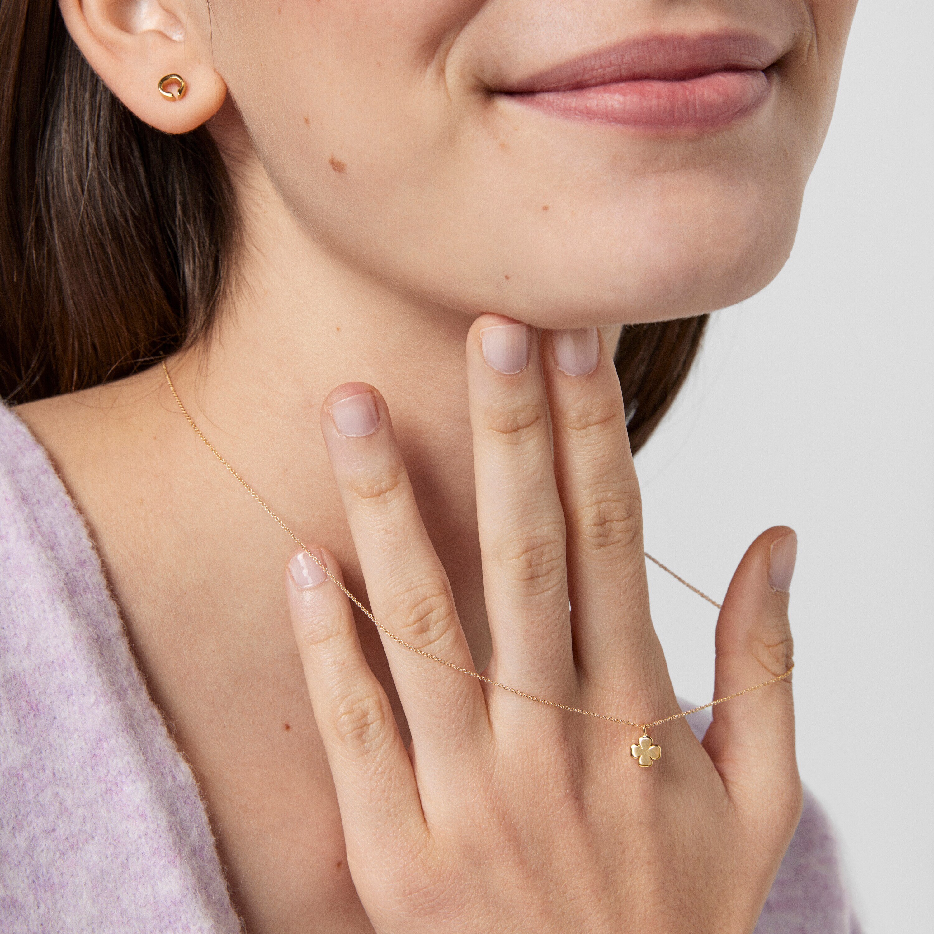 Gold TOUS Good Vibes clover Necklace