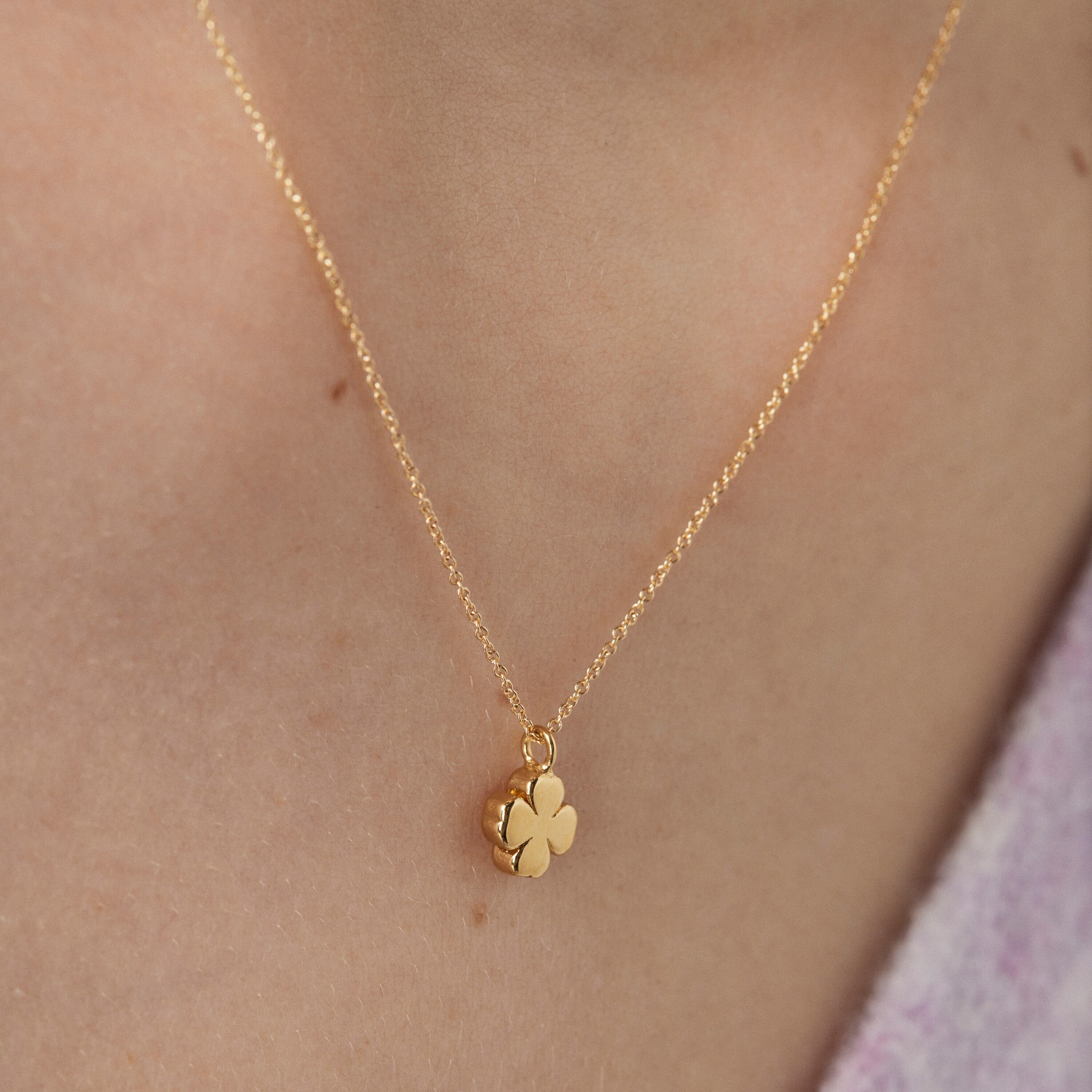 Gold TOUS Good Vibes clover Necklace