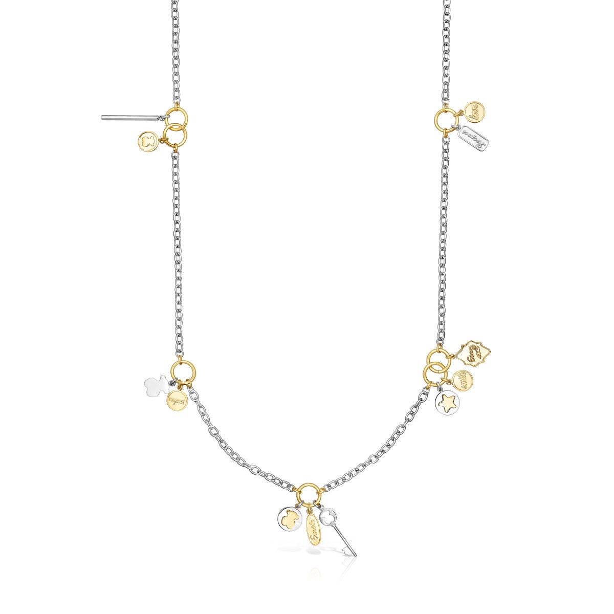 Tous - Collar Largo De Acero Bicolor Tous Good Vibes - U