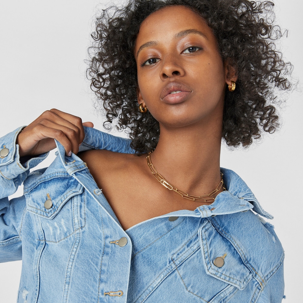 Collar con ba&ntilde;o de oro 18 kt sobre plata y motivo oso TOUS Good Vibes