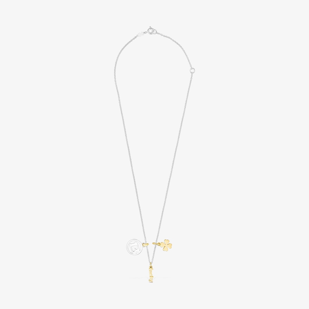 Collar TOUS Good Vibes 13 - tr&eacute;bol de plata y ba&ntilde;o de oro 18 kt sobre plata
