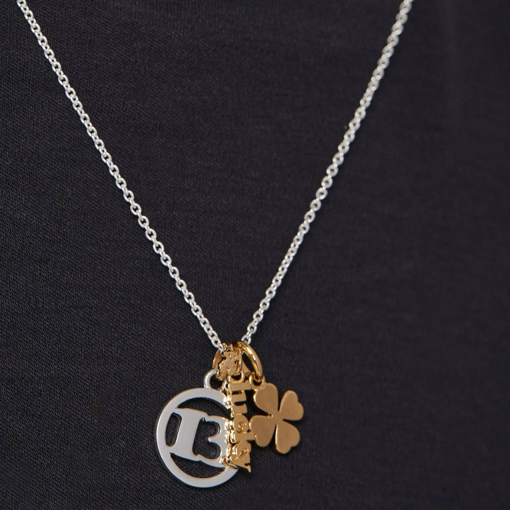 Collar TOUS Good Vibes 13 - tr&eacute;bol de plata y ba&ntilde;o de oro 18 kt sobre plata