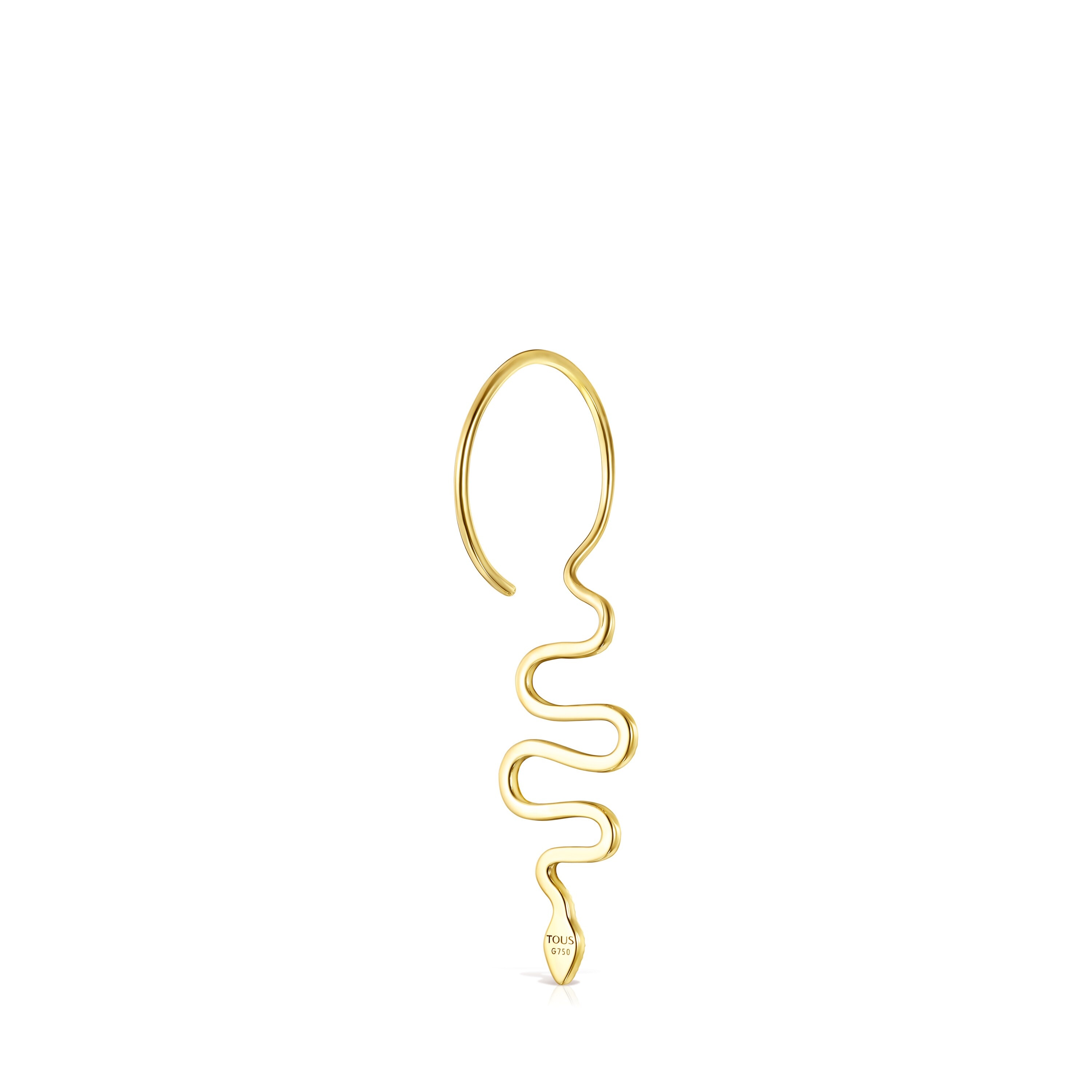 1-2 Pendiente serpiente de oro y diamantes TOUS Good Vibes