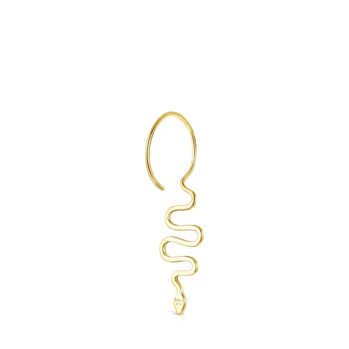 Gold TOUS Good Vibes serpent 1-2 Earring with Diamonds