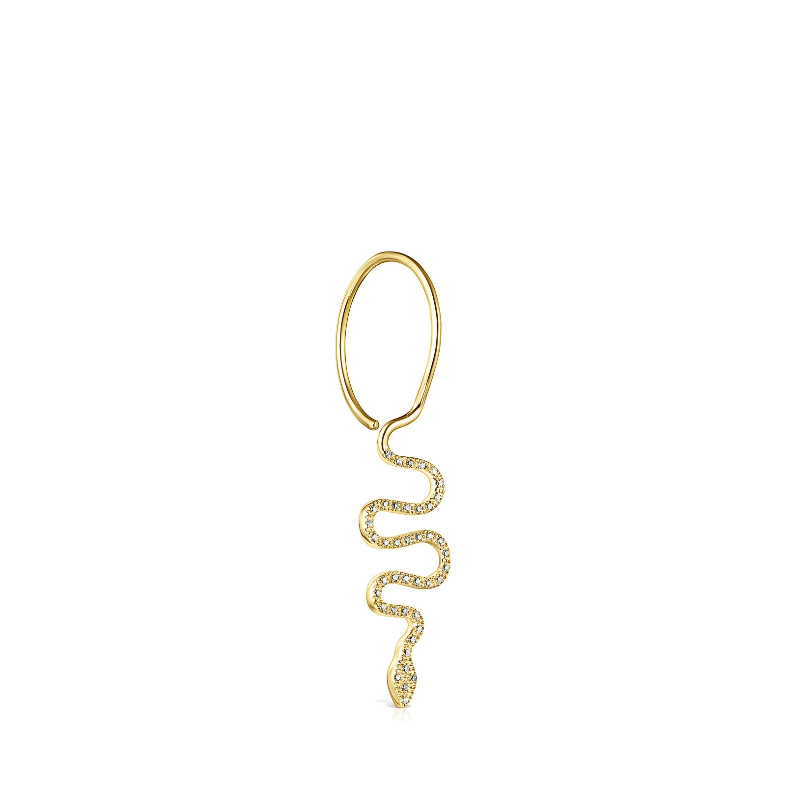 1-2 Pendiente serpiente de oro y diamantes TOUS Good Vibes