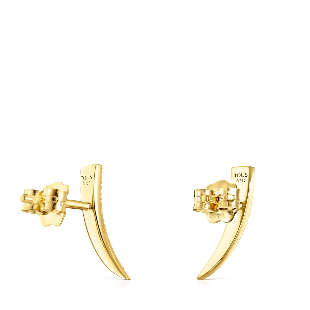 Pendientes cuerno de oro y diamantes TOUS Good Vibes