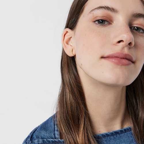 Gold TOUS Good Vibes cornucopia Earrings with Diamonds