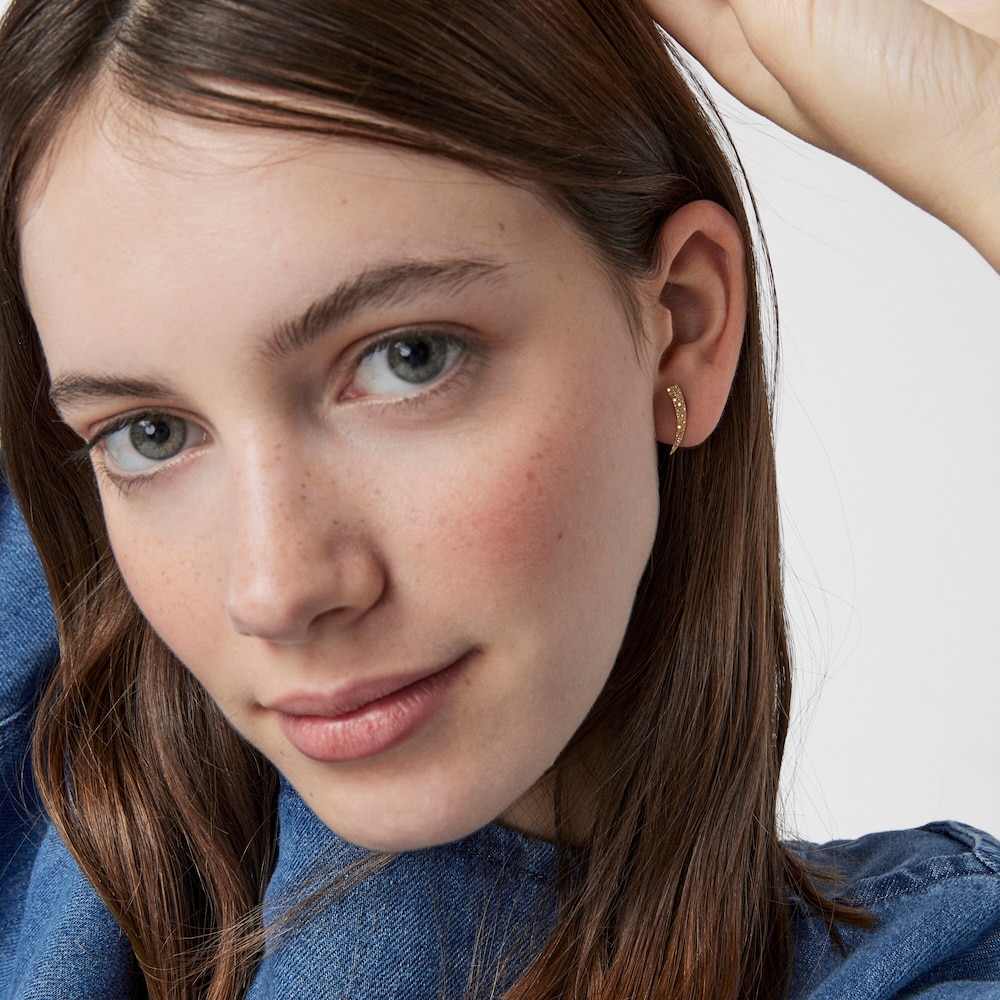 Pendientes cuerno de oro y diamantes TOUS Good Vibes