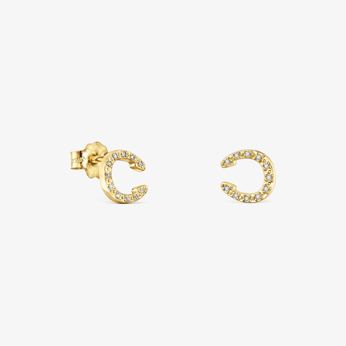 Tous - Pendientes Herradura De Oro Y Diamantes Tous Good Vibes - Dorado