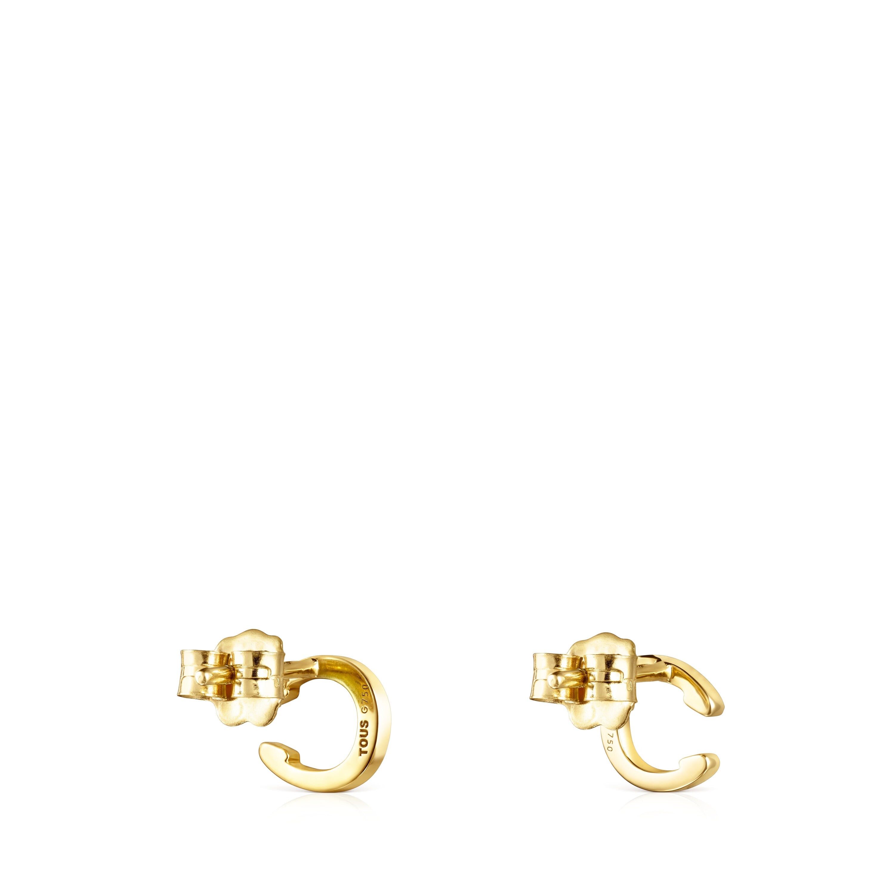 18K Solid Gold TOUS Good Vibes horseshoe Earrings with Diamonds