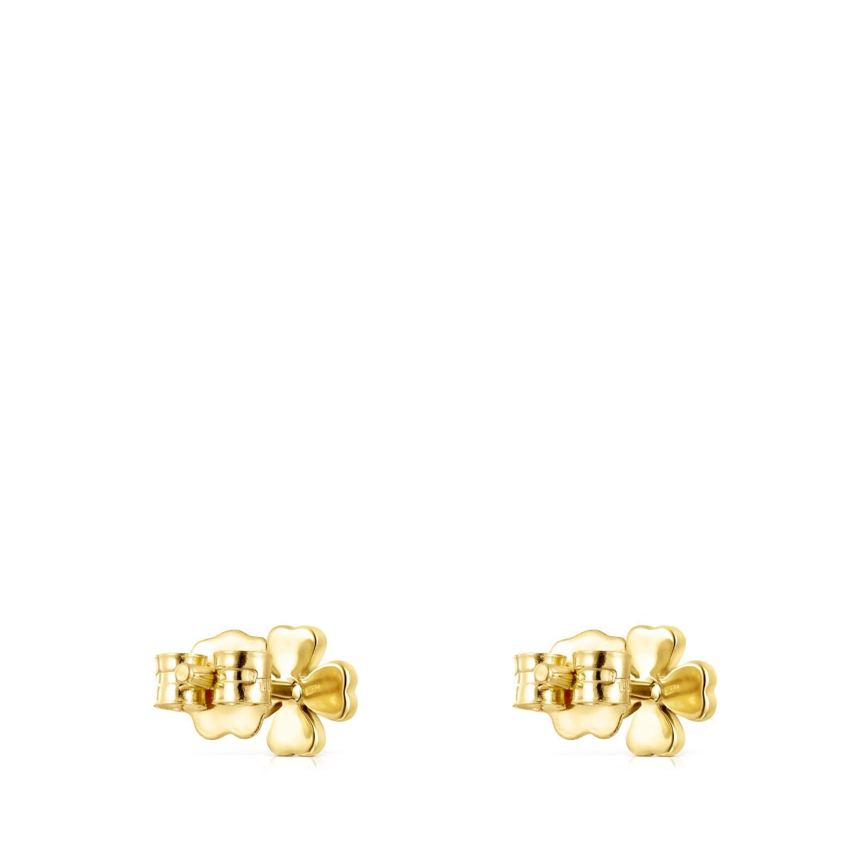Gold TOUS Good Vibes clover Earrings with Diamonds