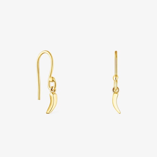 18K Solid Gold TOUS Good Vibes cornucopia Earrings