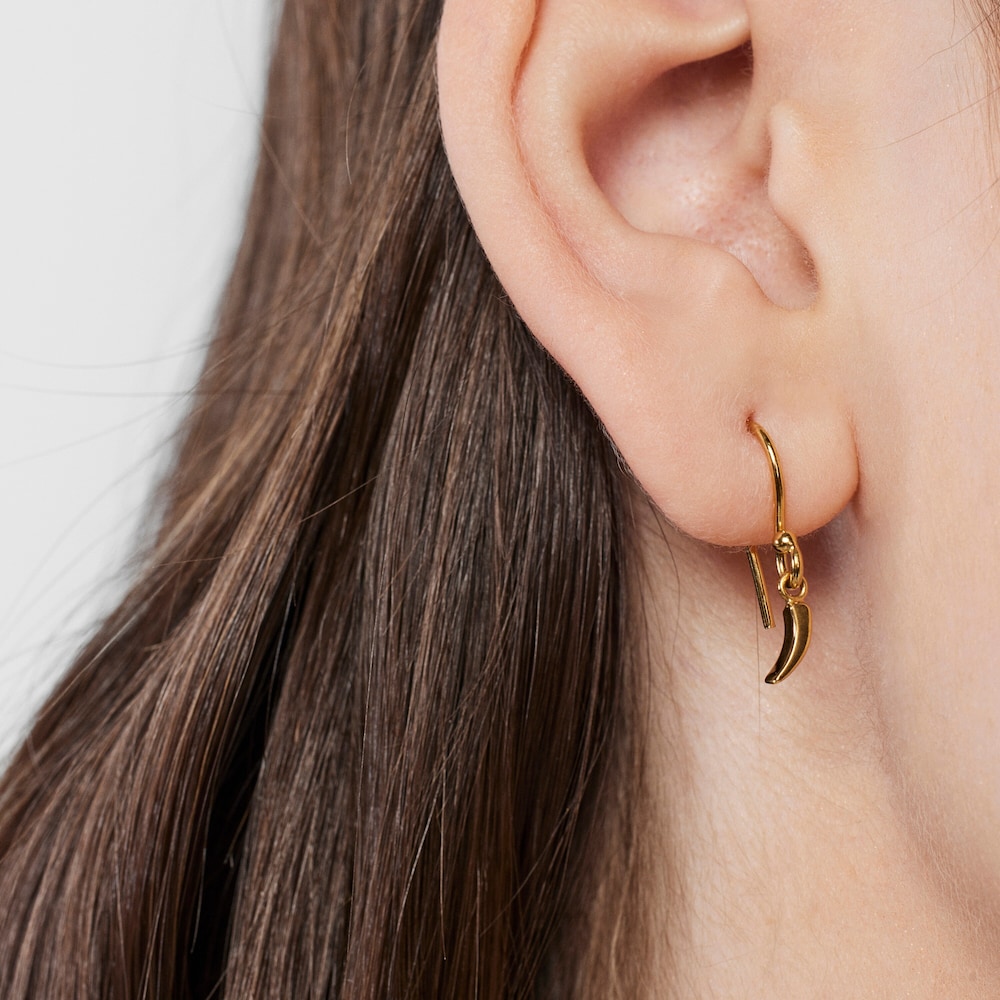 Pendientes cuerno de oro TOUS Good Vibes