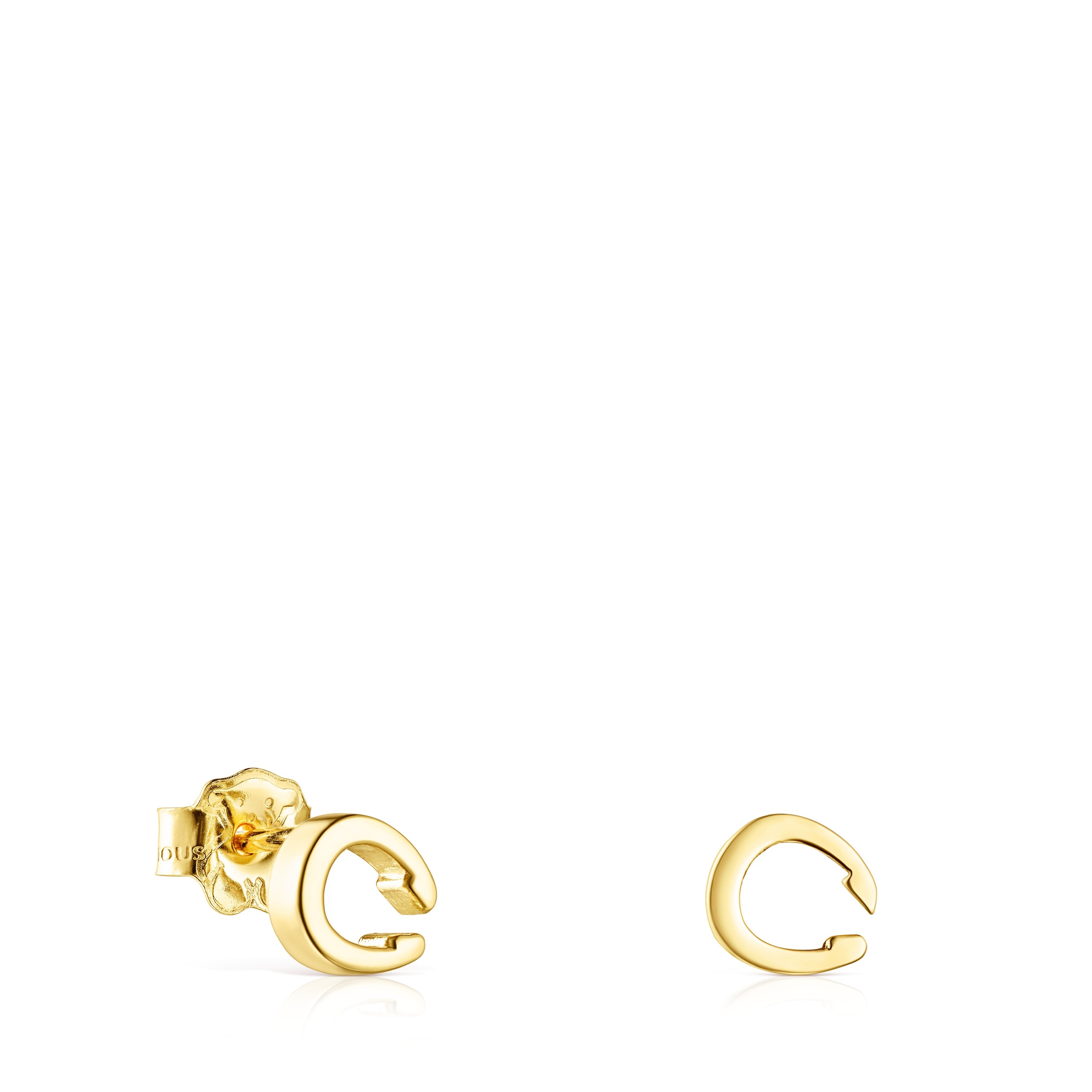 18K Solid Gold TOUS Good Vibes horseshoe Earrings
