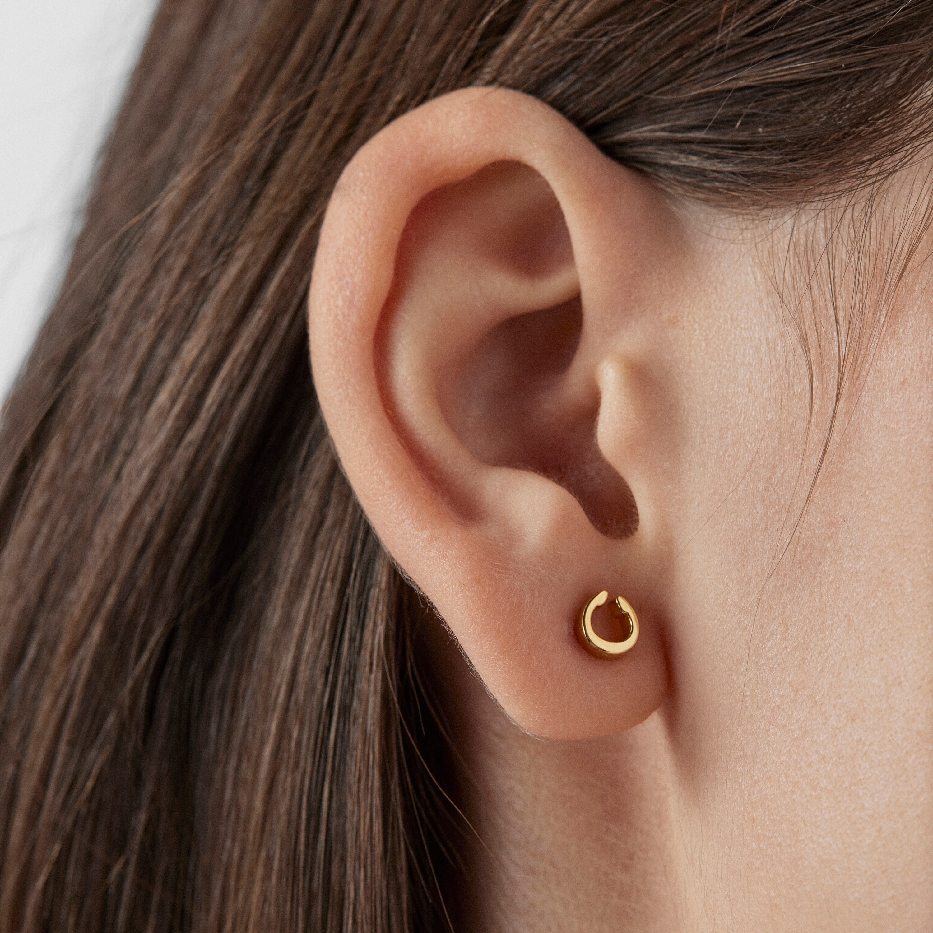 18K Solid Gold TOUS Good Vibes horseshoe Earrings