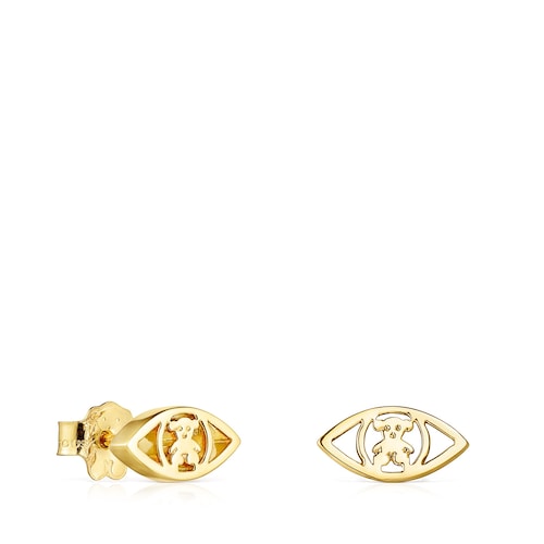 Gold TOUS Good Vibes eye Earrings image number 0