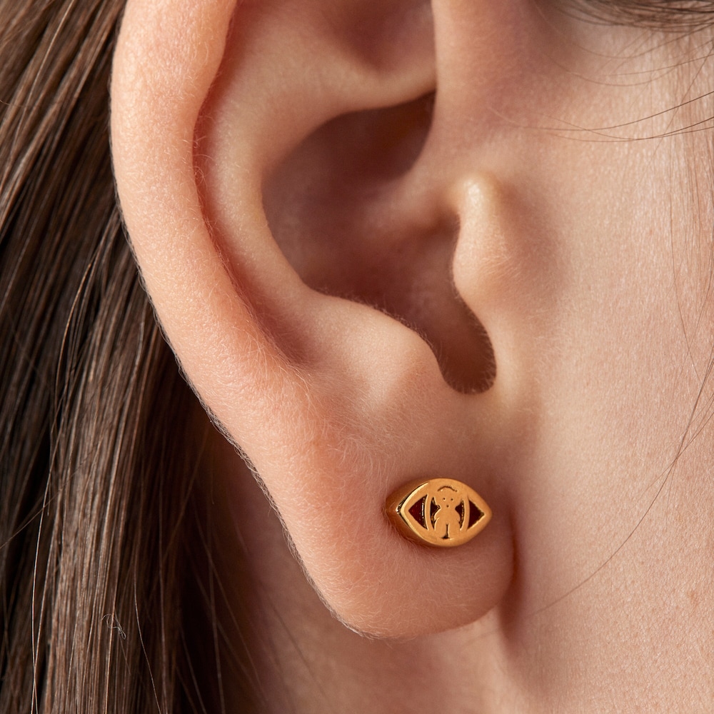 Brincos TOUS Good Vibes olho em Ouro