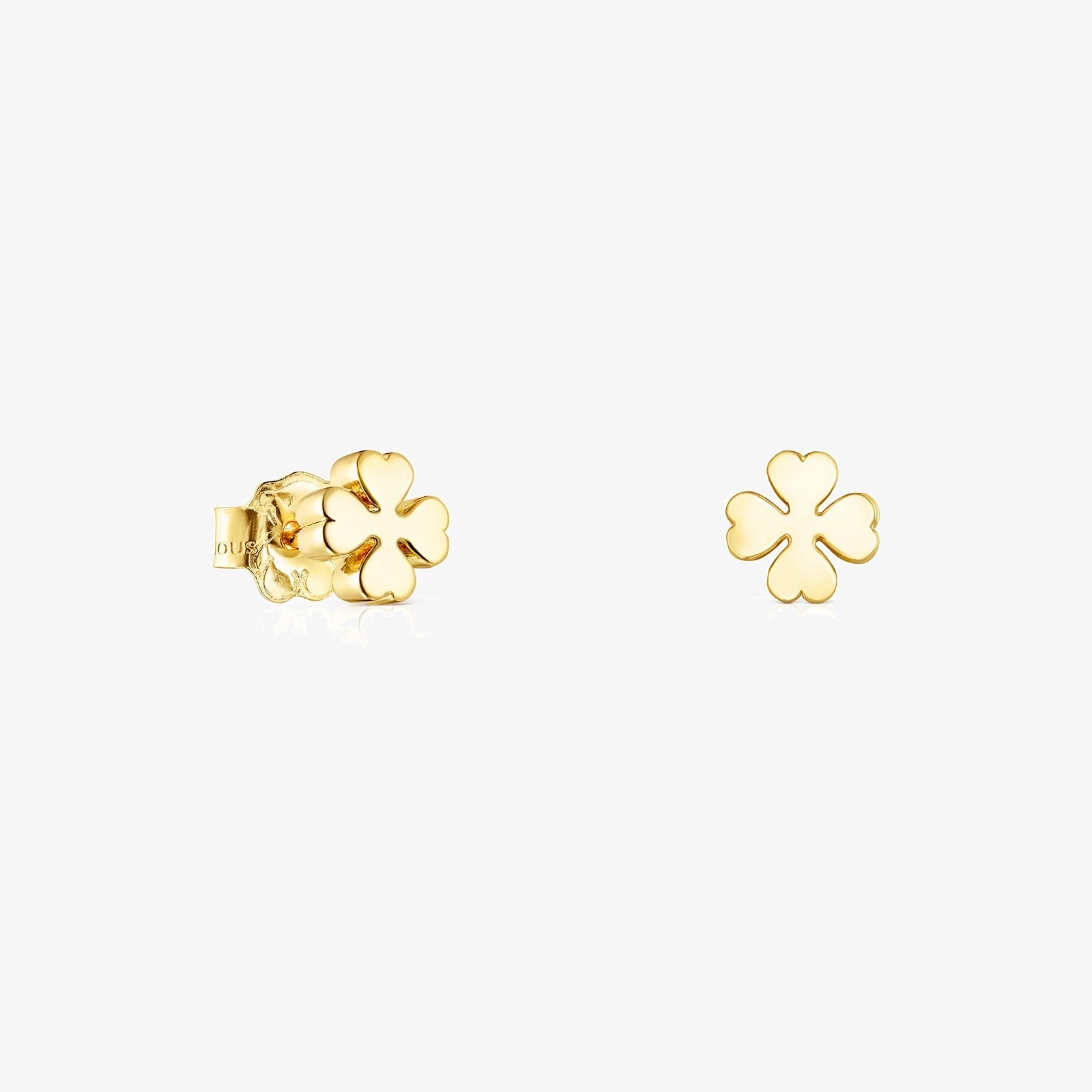 18K solid gold TOUS Good Vibes clover Earrings