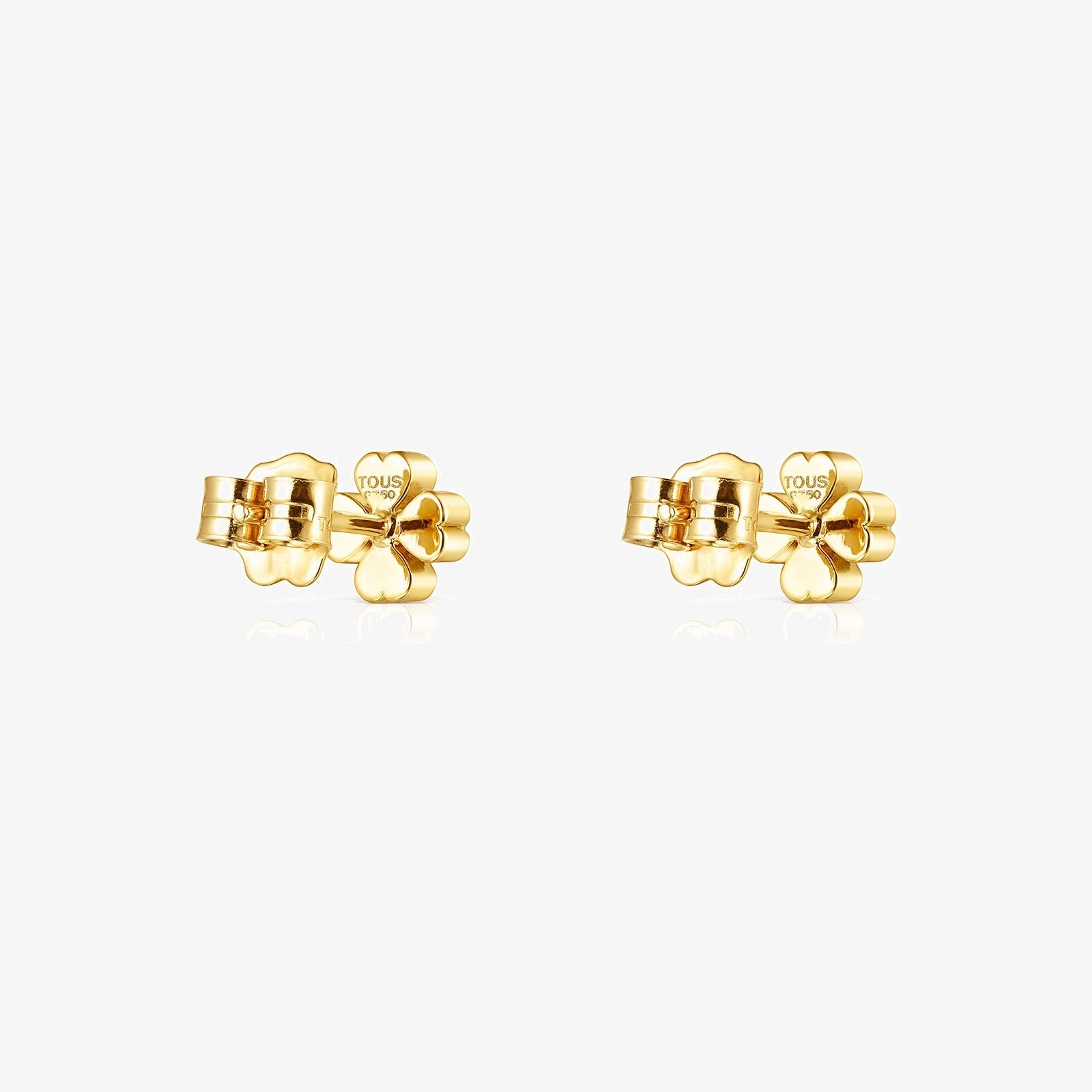 18K solid gold TOUS Good Vibes clover Earrings