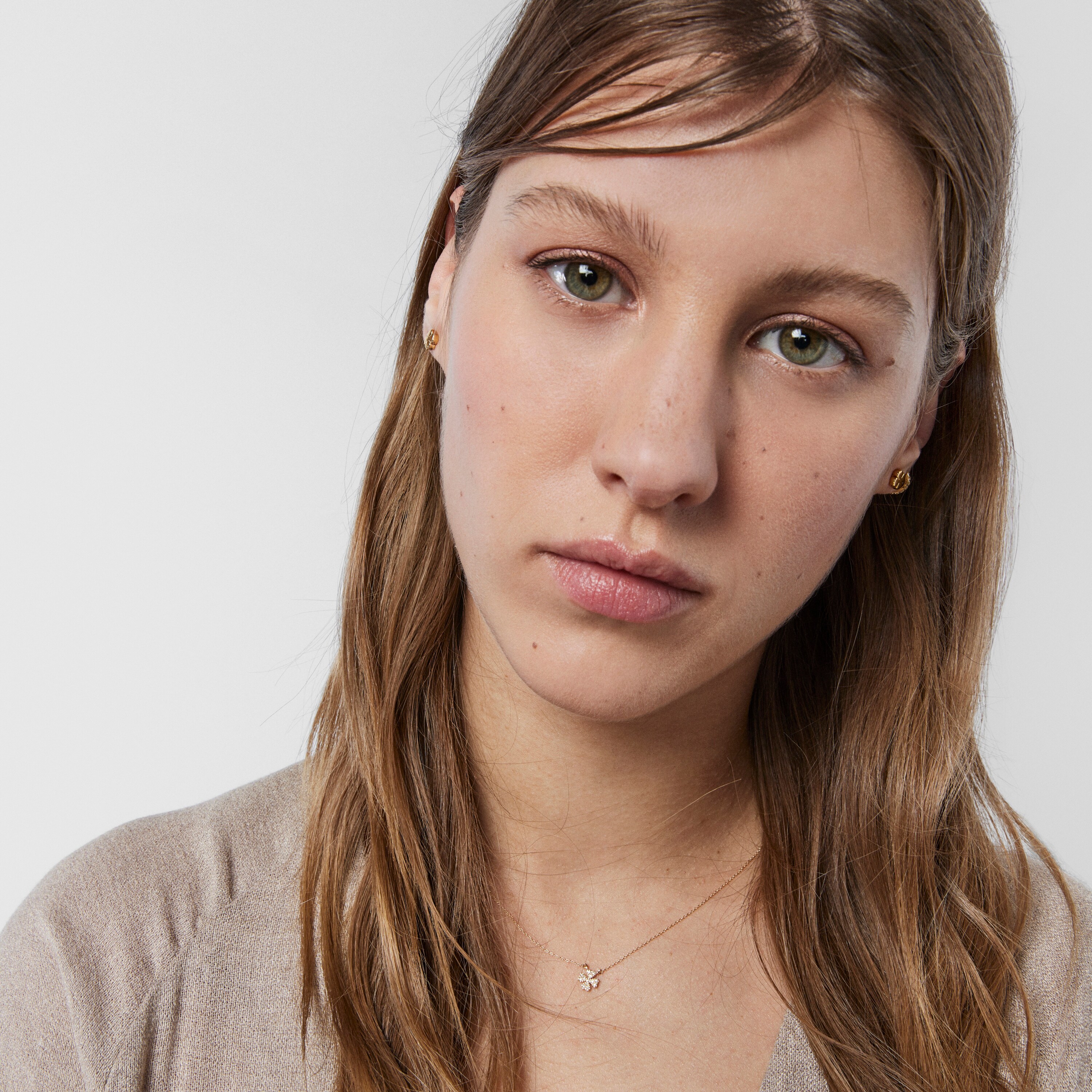 18K solid gold TOUS Good Vibes clover Earrings