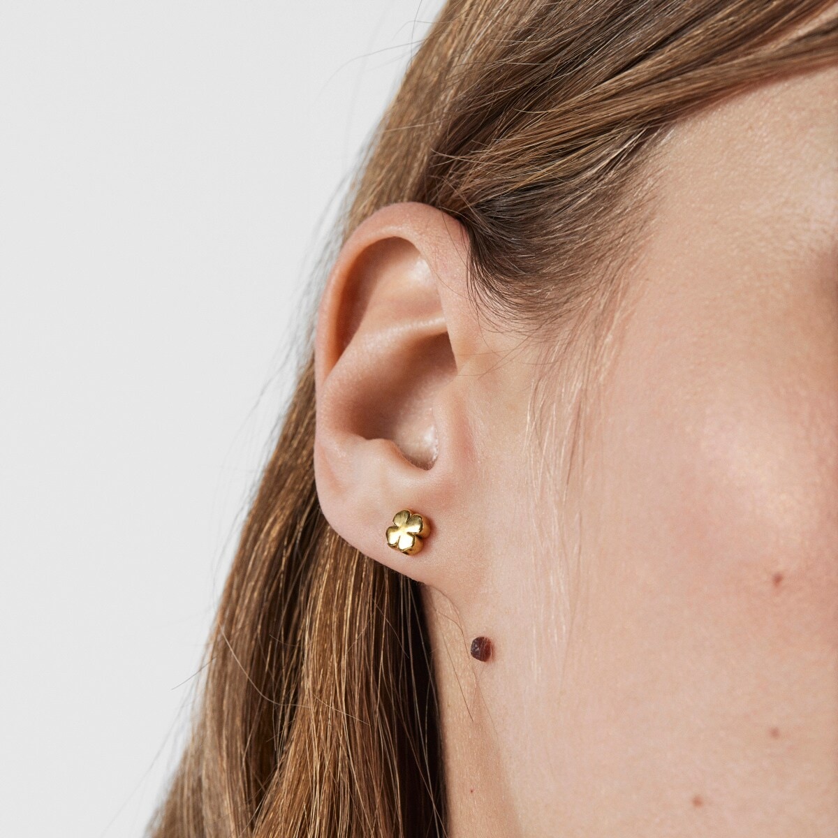 Gold TOUS Good Vibes clover Earrings
