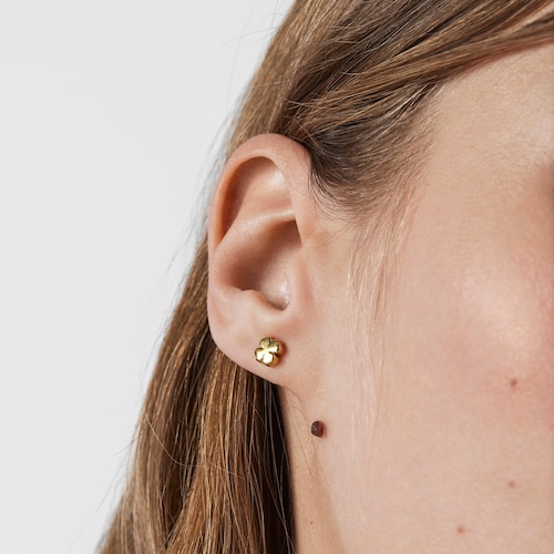 Gold TOUS Good Vibes clover Earrings