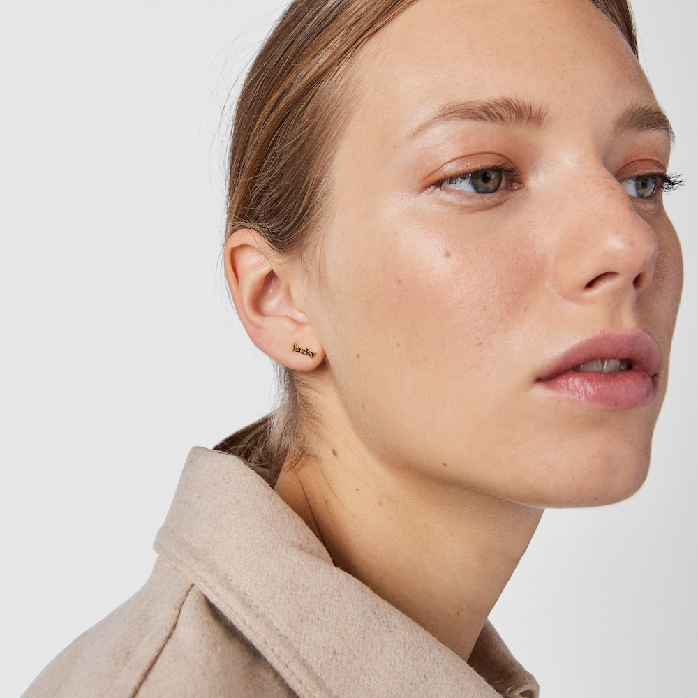 Pack Pendientes con ba&ntilde;o de oro 18 kt sobre plata y plata dark silver TOUS Good Vibes