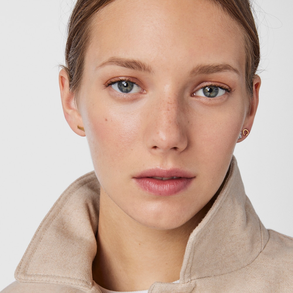 Pack Pendientes con ba&ntilde;o de oro 18 kt sobre plata y plata dark silver TOUS Good Vibes