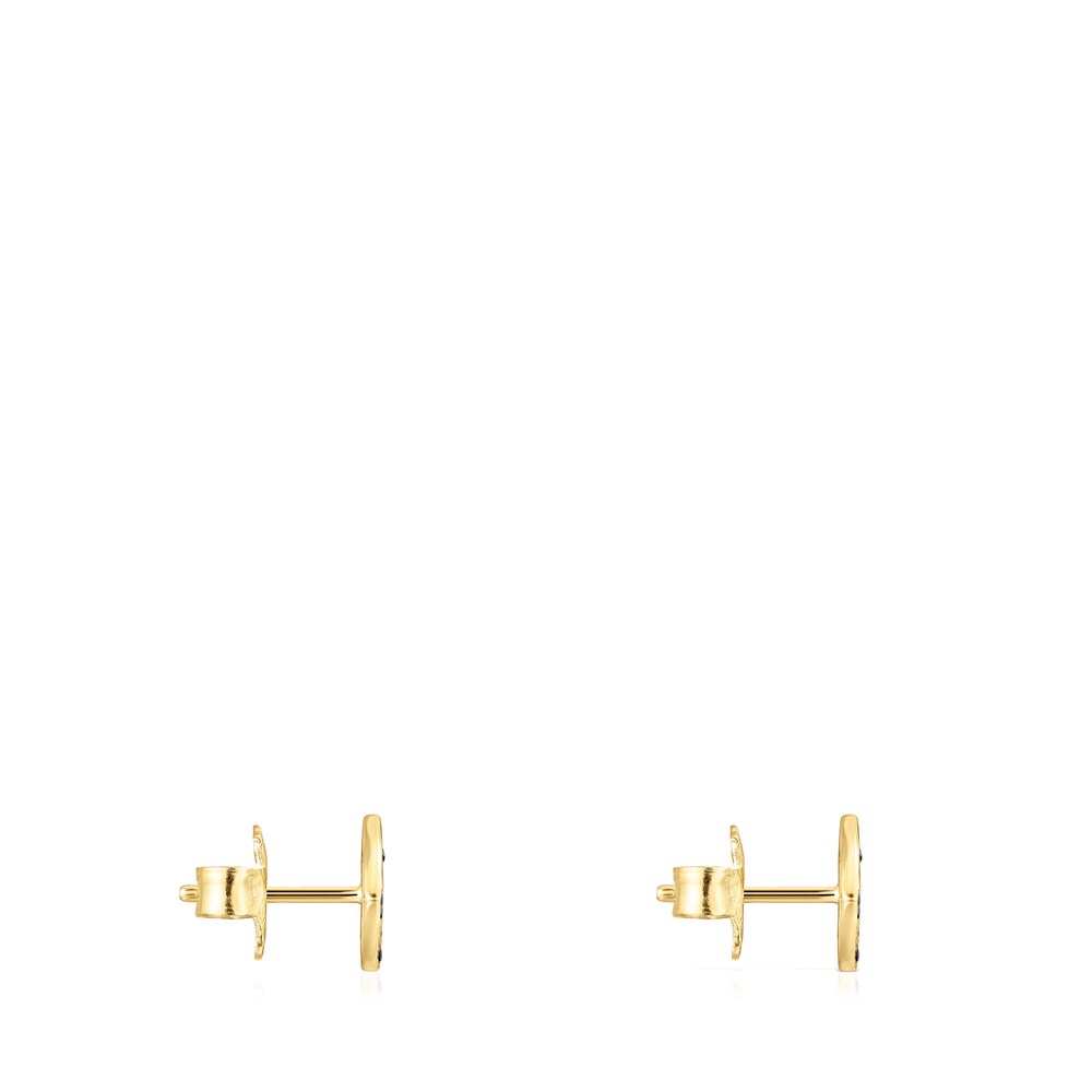18K gold vermeil TOUS Good Vibes eye Earrings with Spinels