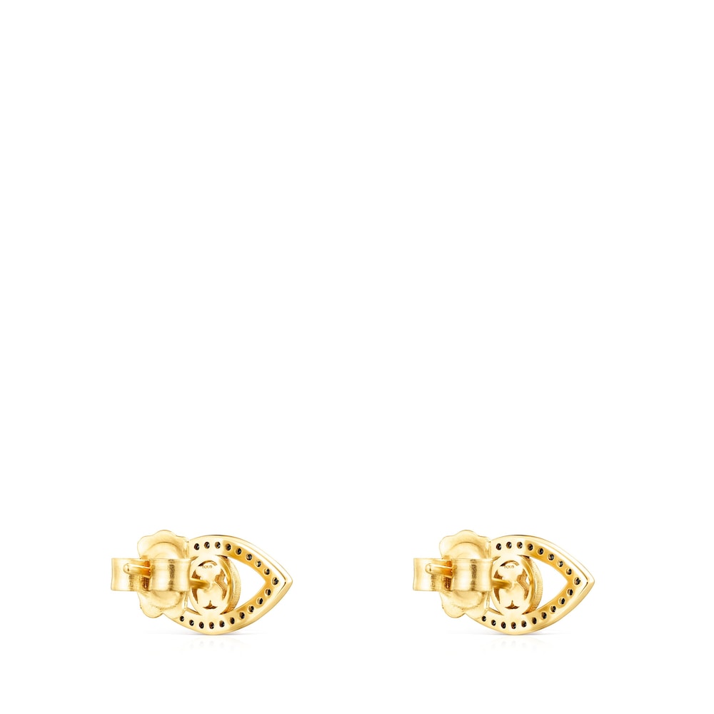 18K gold vermeil TOUS Good Vibes eye Earrings with Spinels