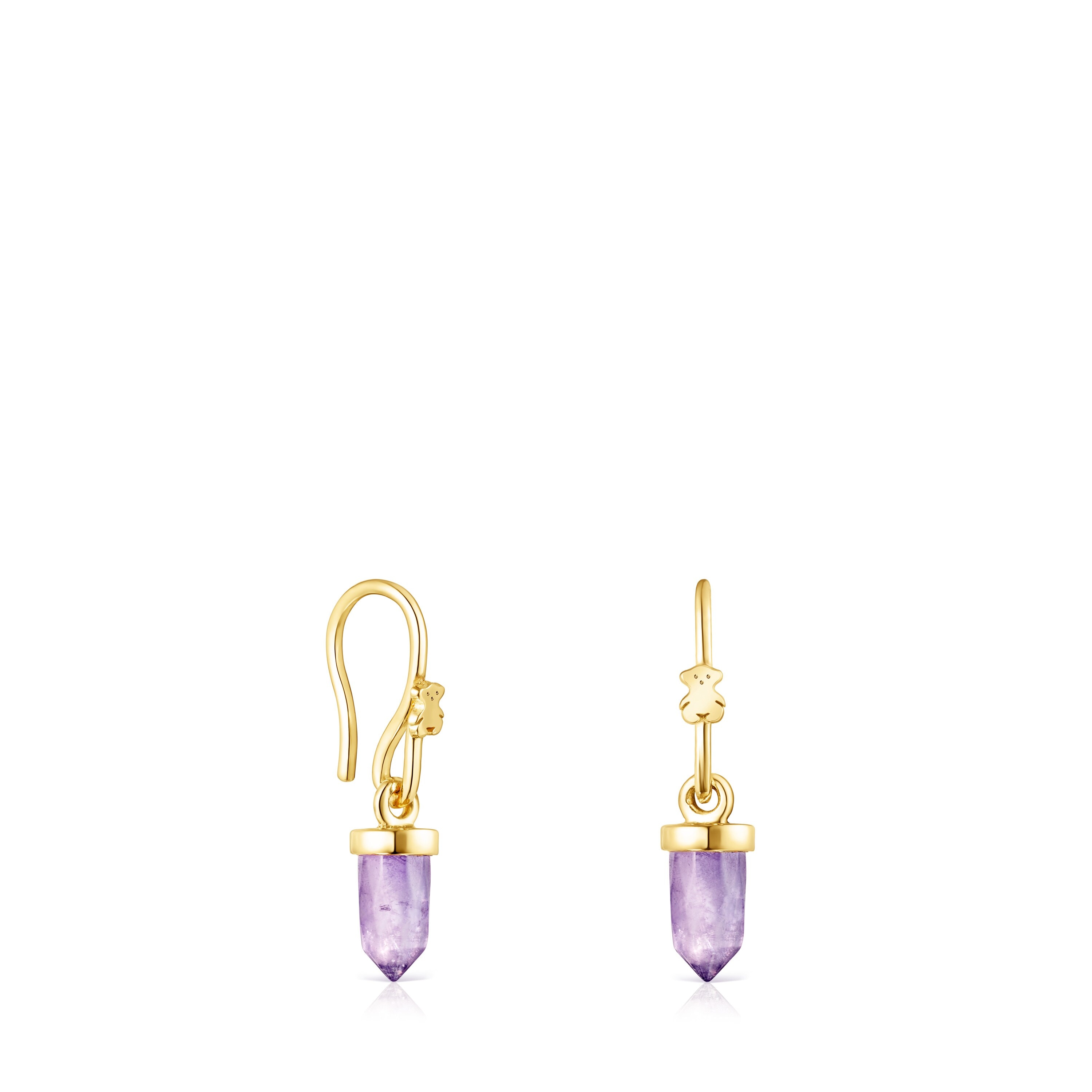 18K gold vermeil TOUS Good Vibes Earrings with Amethyst