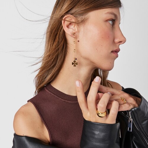 Boucles d&rsquo;oreilles TOUS Good Vibes longues en Argent Vermeil et Pierres Pr&eacute;cieuses