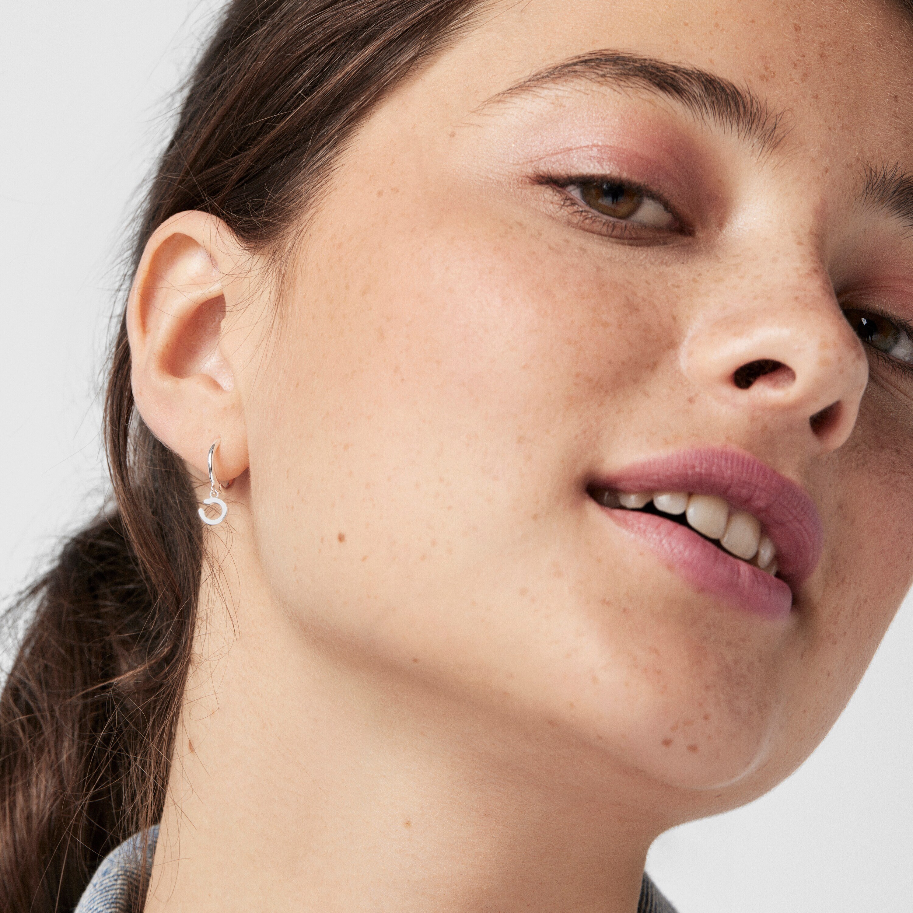 Silver TOUS Good Vibes Hooped earring Set