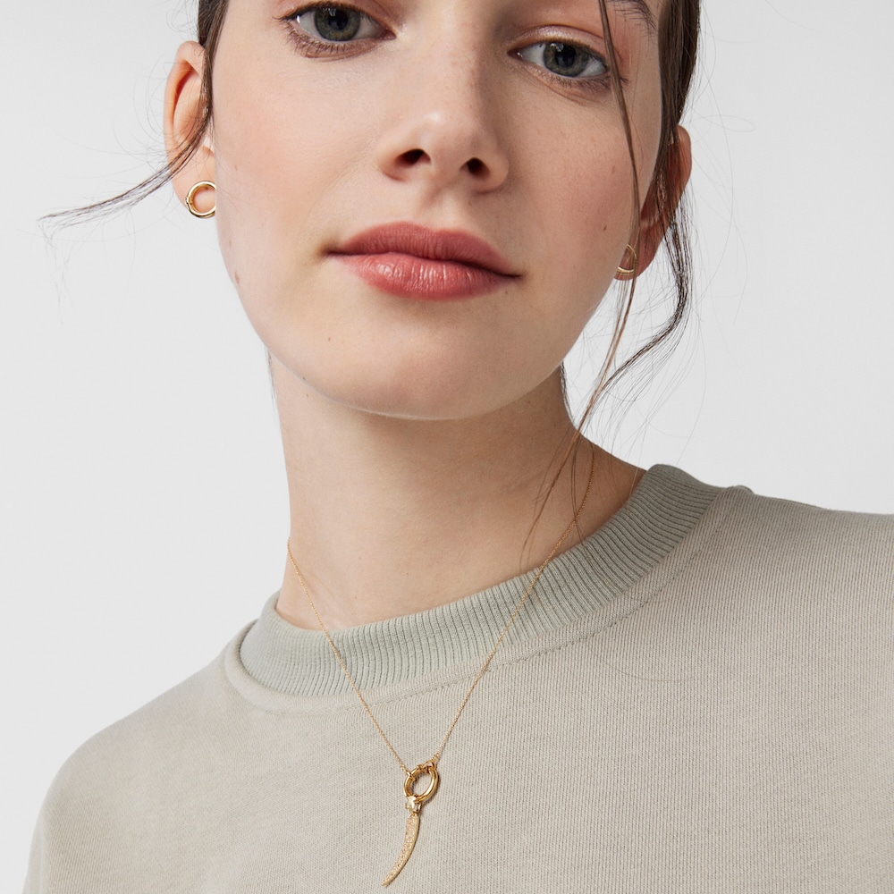 Colgante cuerno de oro y diamantes TOUS Good Vibes