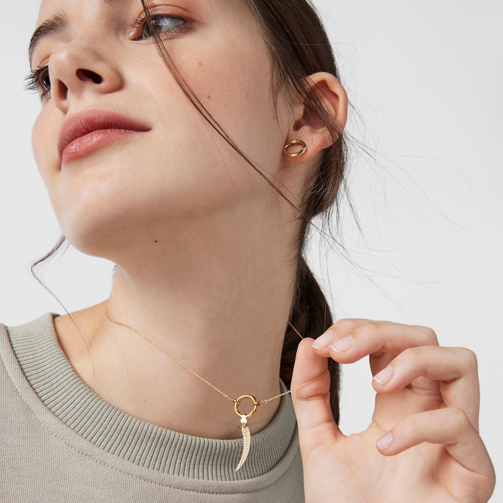 Colgante cuerno de oro y diamantes TOUS Good Vibes
