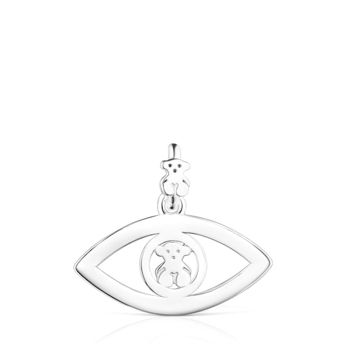 Silver TOUS Good Vibes eye Pendant image number 0