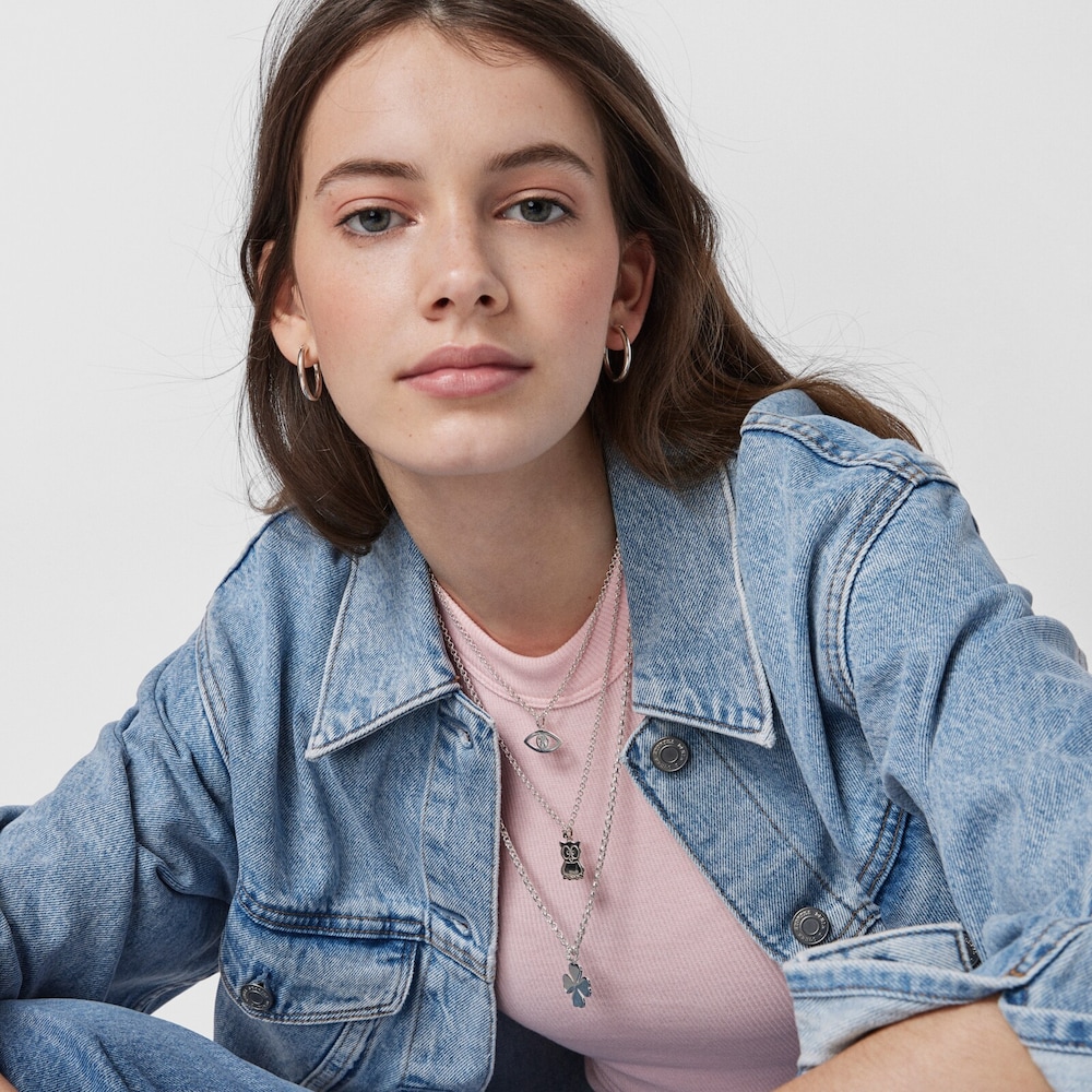 Silver TOUS Good Vibes eye Pendant