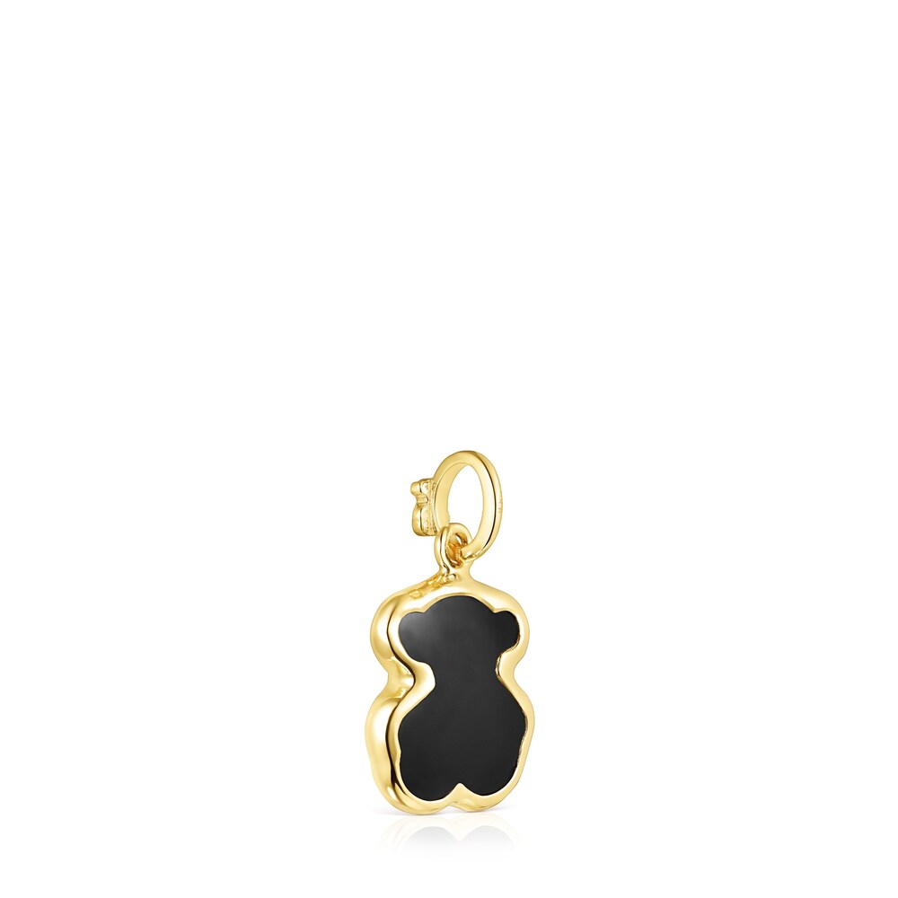 18K gold vermeil TOUS Good Vibes bear Pendant with Onyx