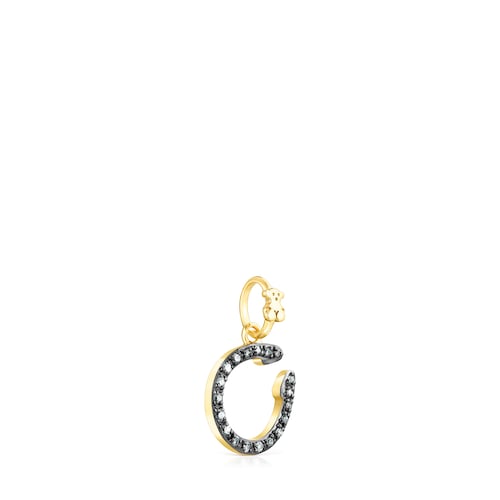 Silver Vermeil TOUS Good Vibes horseshoe Pendant with Diamonds