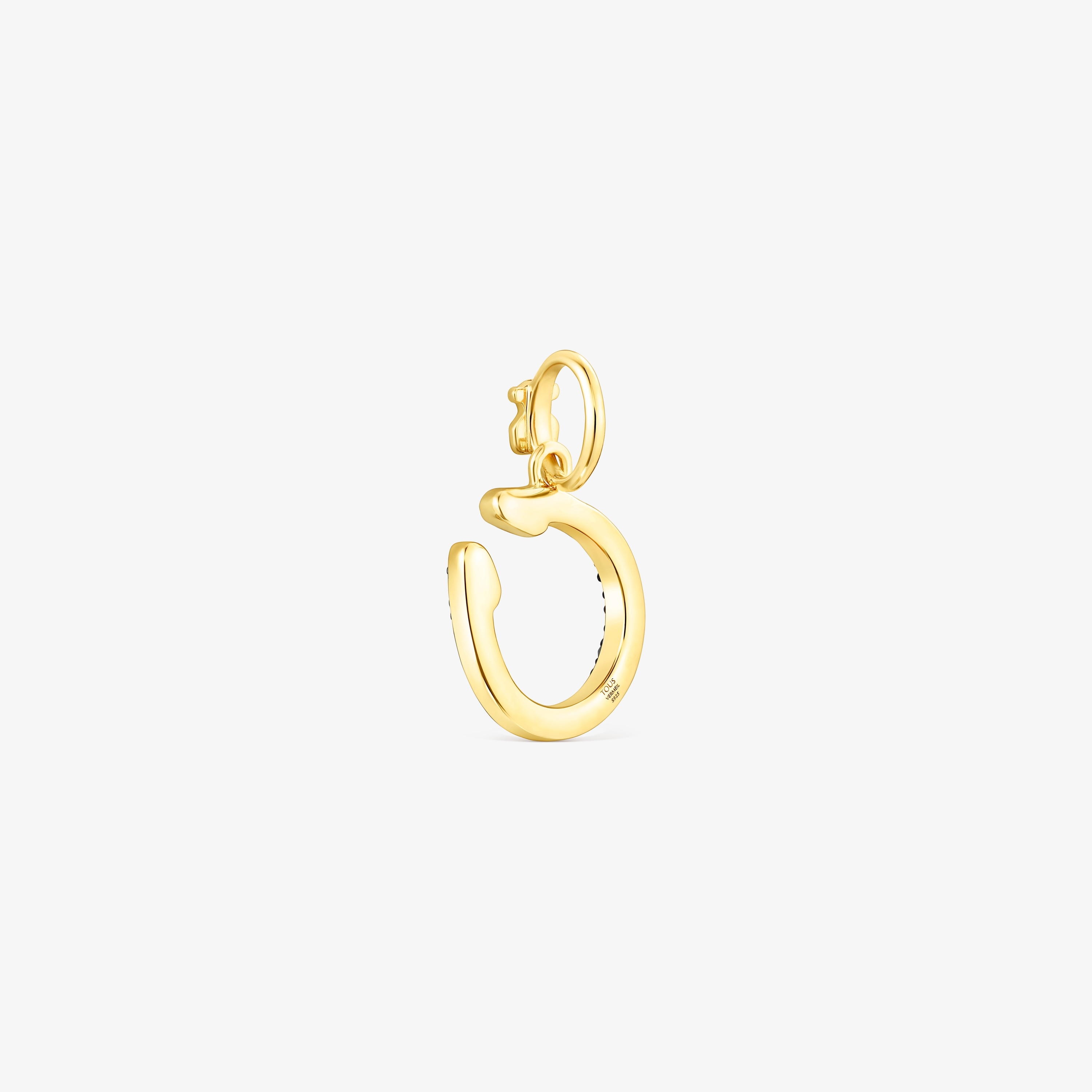 18K gold vermeil TOUS Good Vibes horseshoe Pendant with Diamonds