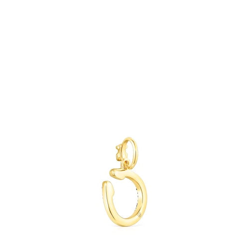 Silver Vermeil TOUS Good Vibes horseshoe Pendant with Diamonds
